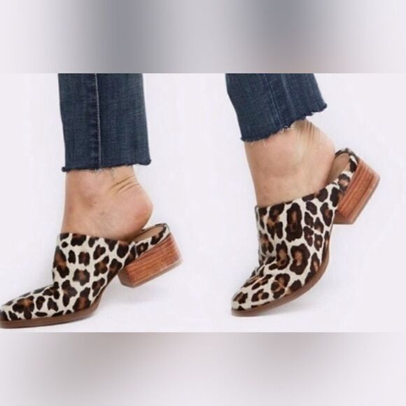 Able Shoes - Able (Local + Global) Miriam Leopard Print Calf Hair Mule - 6